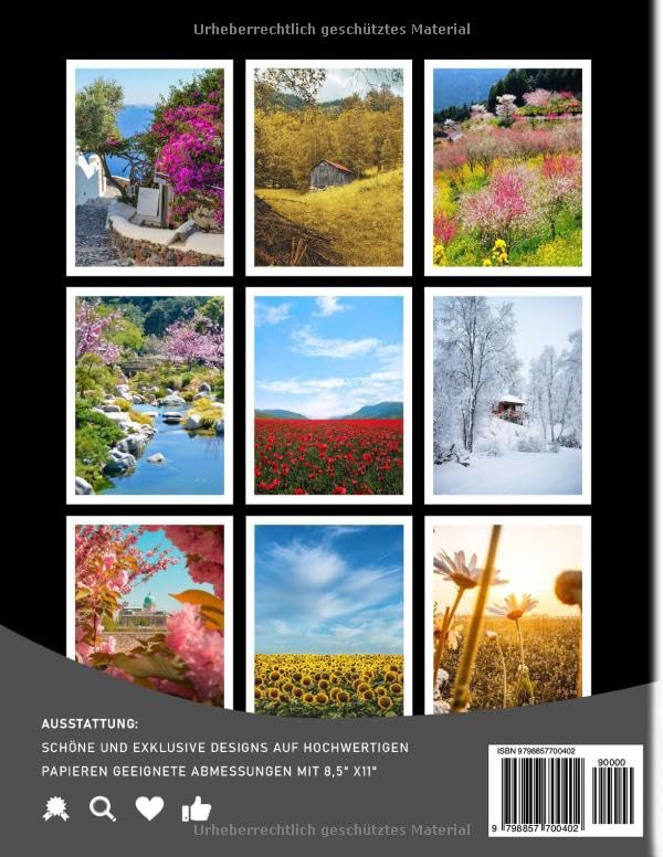Miniatura 2 de VIER JAHRESZEITEN Fotobuch Frisches und warmes Wetter in der Natur für jeden, der Dekoration liebt 40+ Seiten hochwertige Bilder zur Entspannung
