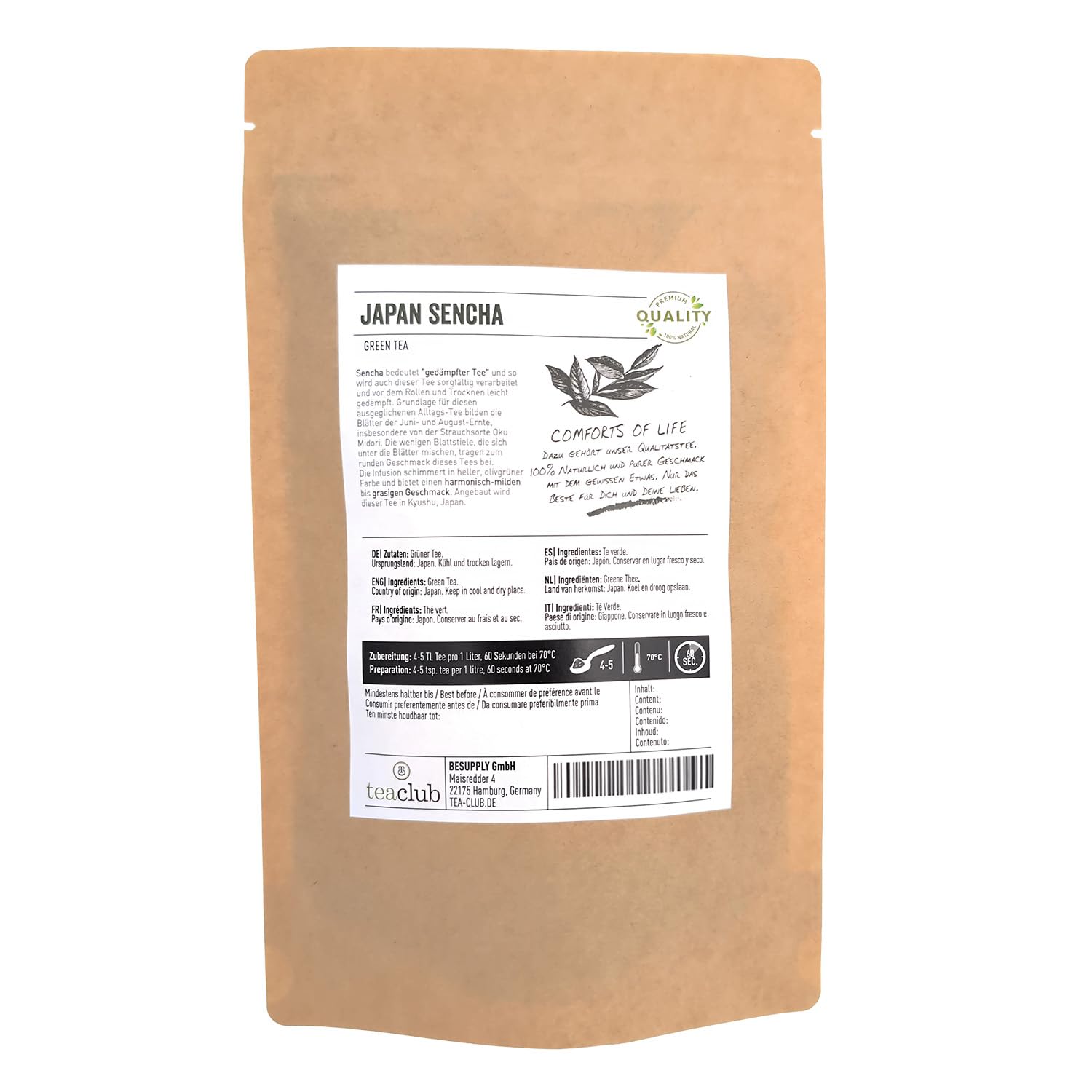 Té Verde Sencha de Japón a Granel 500g, Kyushu, Oku Midori, TeaClub