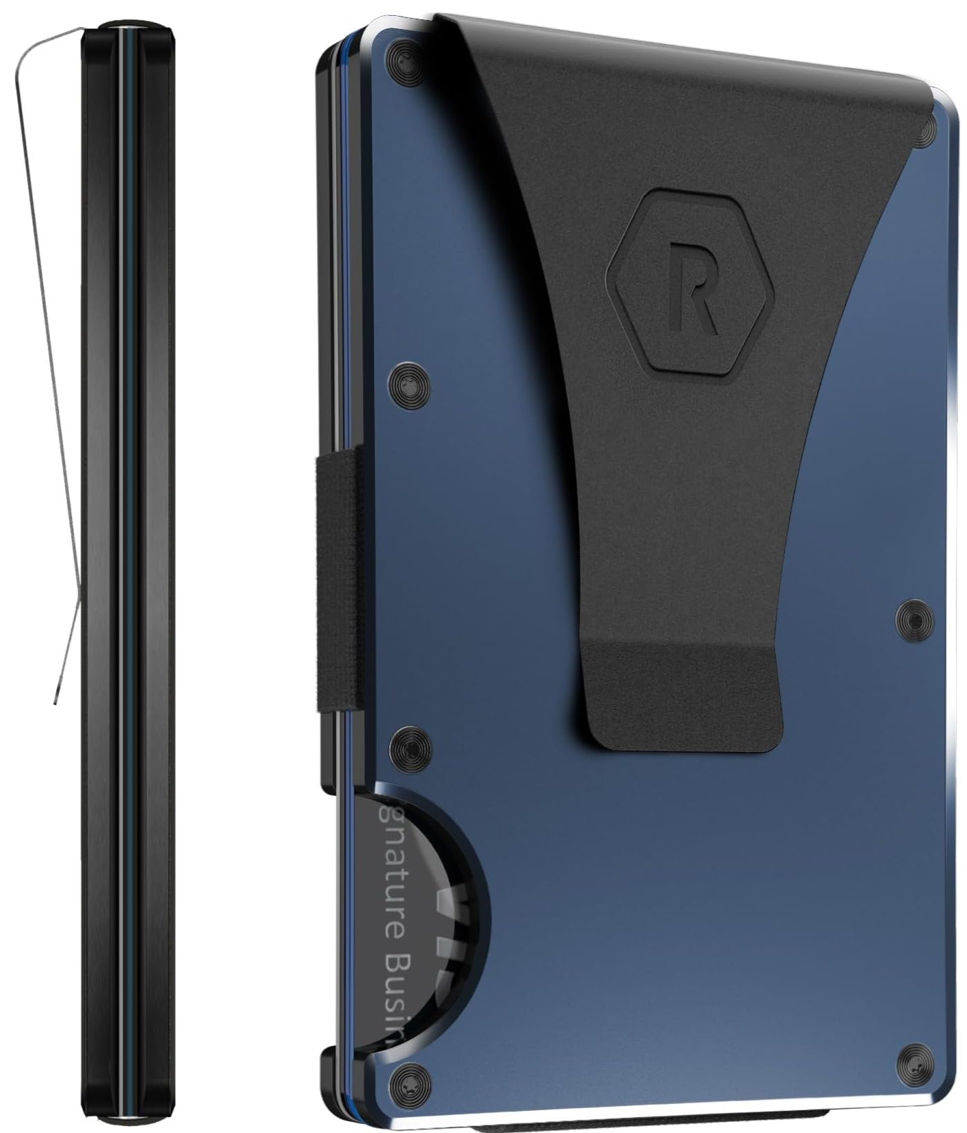 Wallet for Men - Slim Minimalist Compact Wallet and Card Holder, RFID Protected Front Pocket Wallets with Integrated Money Clip (Alpine Navy)