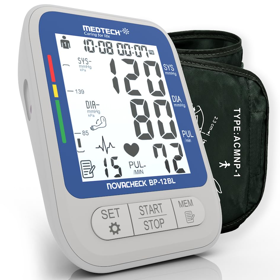 MEDTECH® BP12BL (Backlit Display) Fully Automatic Portable Digita...