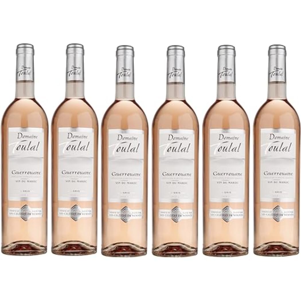 Domaine Toulal - Vin rosé GRIS du Maroc, AOG Guerrouane rosé GRIS (6 x 0.75 L), 750 milliliters