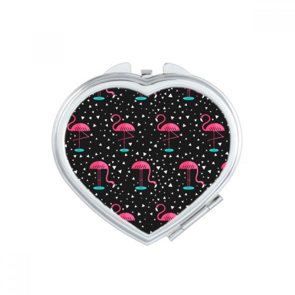 Miroir de poche flamant rose pour des retouches maquillage au quotidien