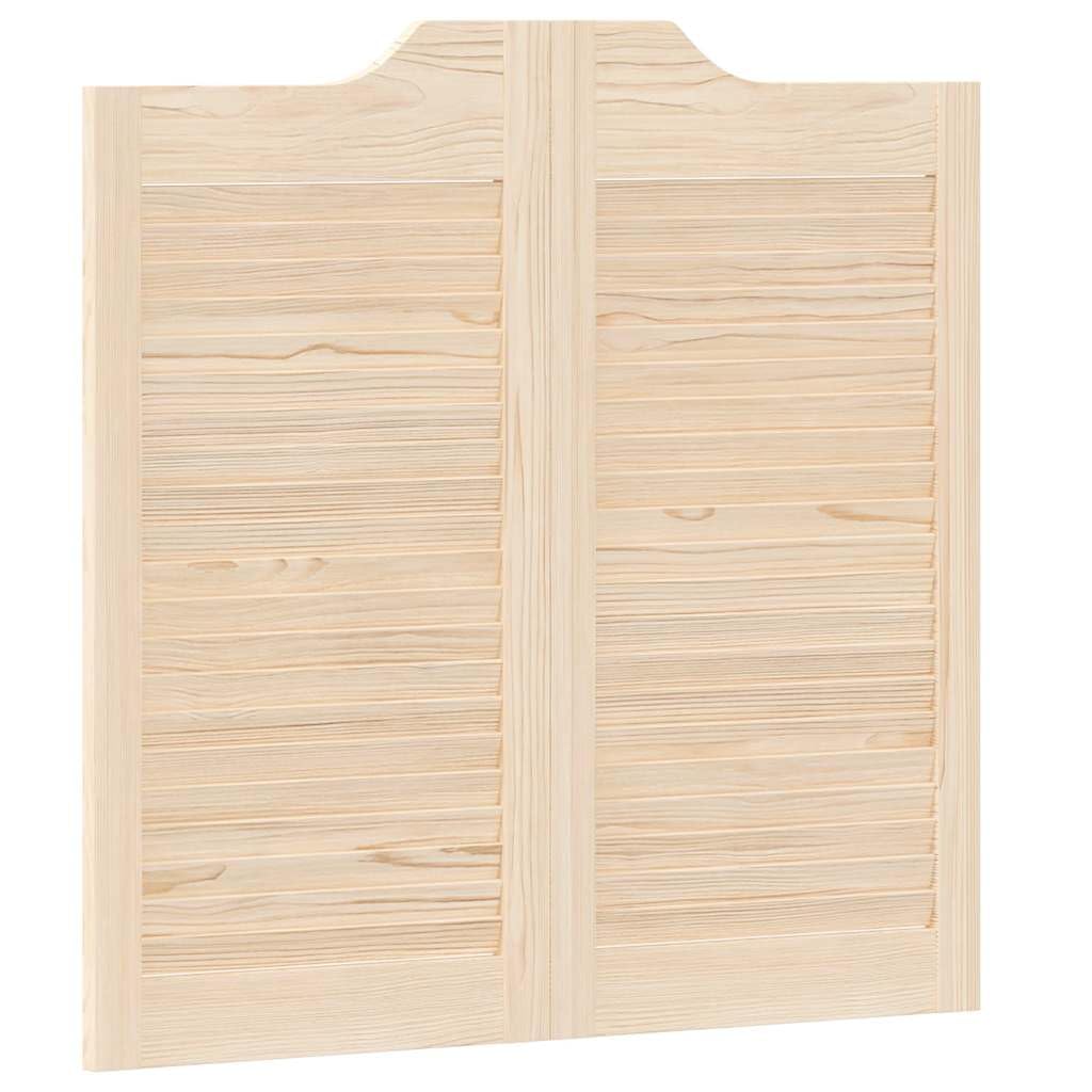 Double Porte Battante, Porte Saloon de Séparation à persiennes 1paire 80 x 80 cm bois massif Pin