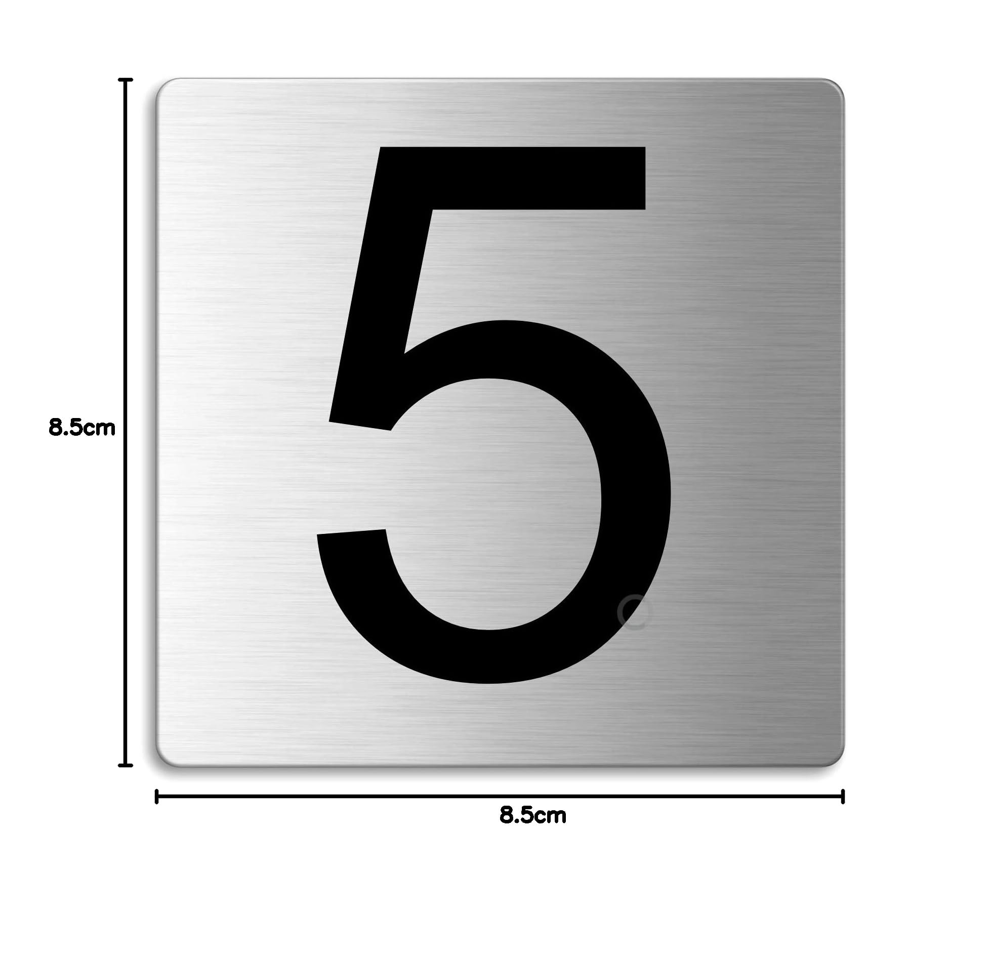 Selbstklebendes Türschild „Nicht Ziehen“ – Ø 85 Mm, Aluminium, Stark Haftend