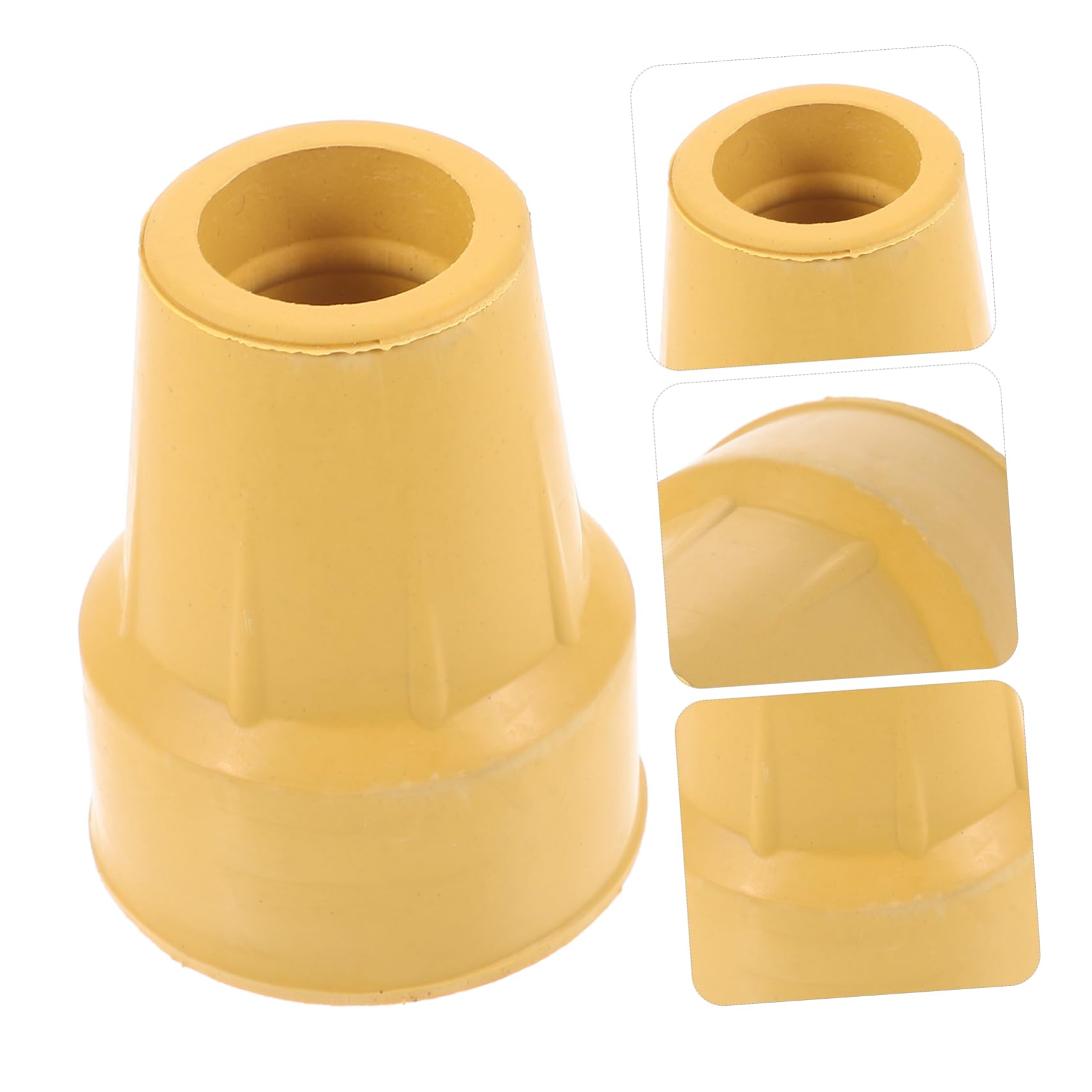 Muletas Cubiertas De Punta De Poste Engrosadas Cauchos Gorras De Bastón Almohadilla De Muleta Antideslizante Puntas De Bastón De Goma Yellow 4 Piezas X 4
