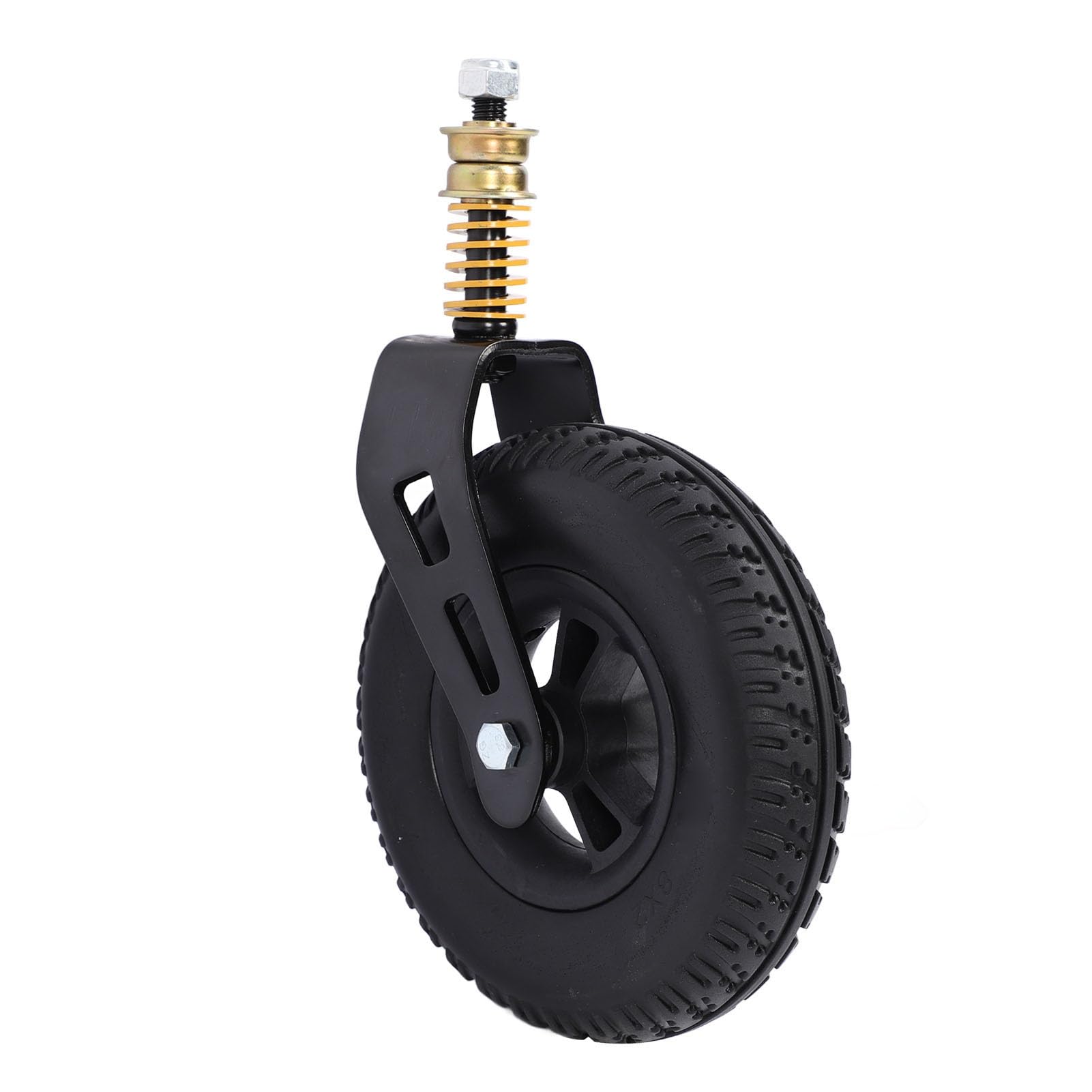 Bewinner Rueda Delantera para Silla de Ruedas de 8 Pulgadas, Repuesto Universal, Rueda Sólida con Soporte de Carga Fuerte de 120 Kg, Delantera de Acero de Aleación de PU Suave y Resistente para