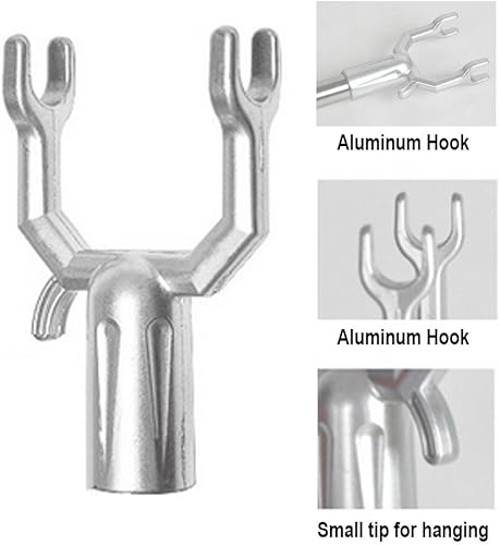 Miniatura 7 de Poste de alcance con gancho 55 "largo poste armario gancho extensible herramienta de alcance palo para área alta - azul