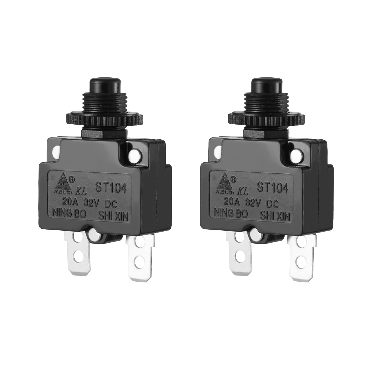 KAMIER20A Circuit Reset Switch Button Replacement for Razor E300 E325 E300S E200 E200S RX200 Electric Scooter E175 E150 E100 E90 Espark E-Bike Circuit Breaker Switch-ST104 20 Amp 32V Parts (2 Pack)