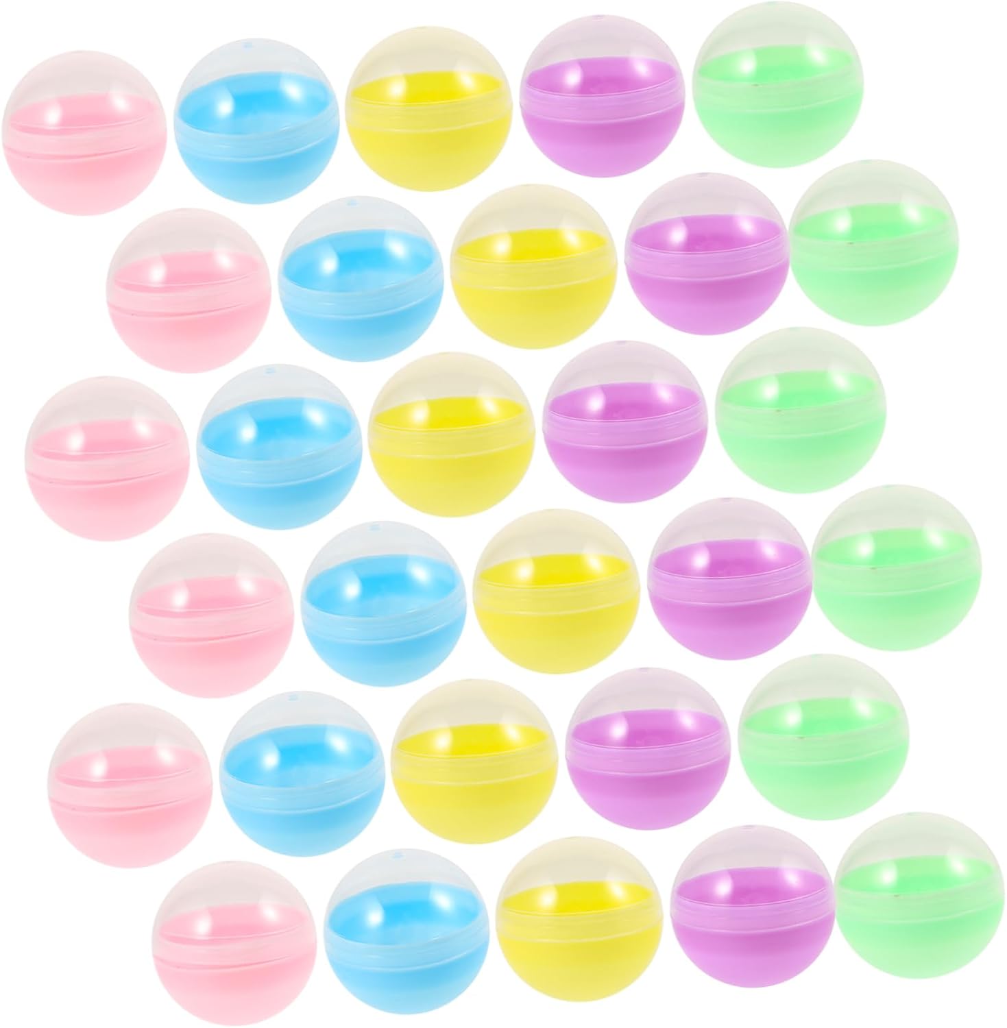 Unomor 200pcs Fillable Empty Vending Machine Toy Containers for Easter Birthday Party Favors Holiday Decorations and Craft Projects Plastic