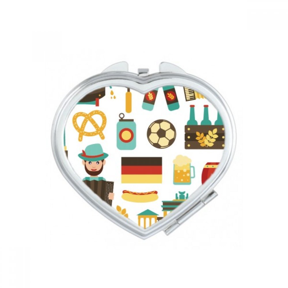 Petit miroir de poche mignon motif accordéon un cadeau culturel idéal