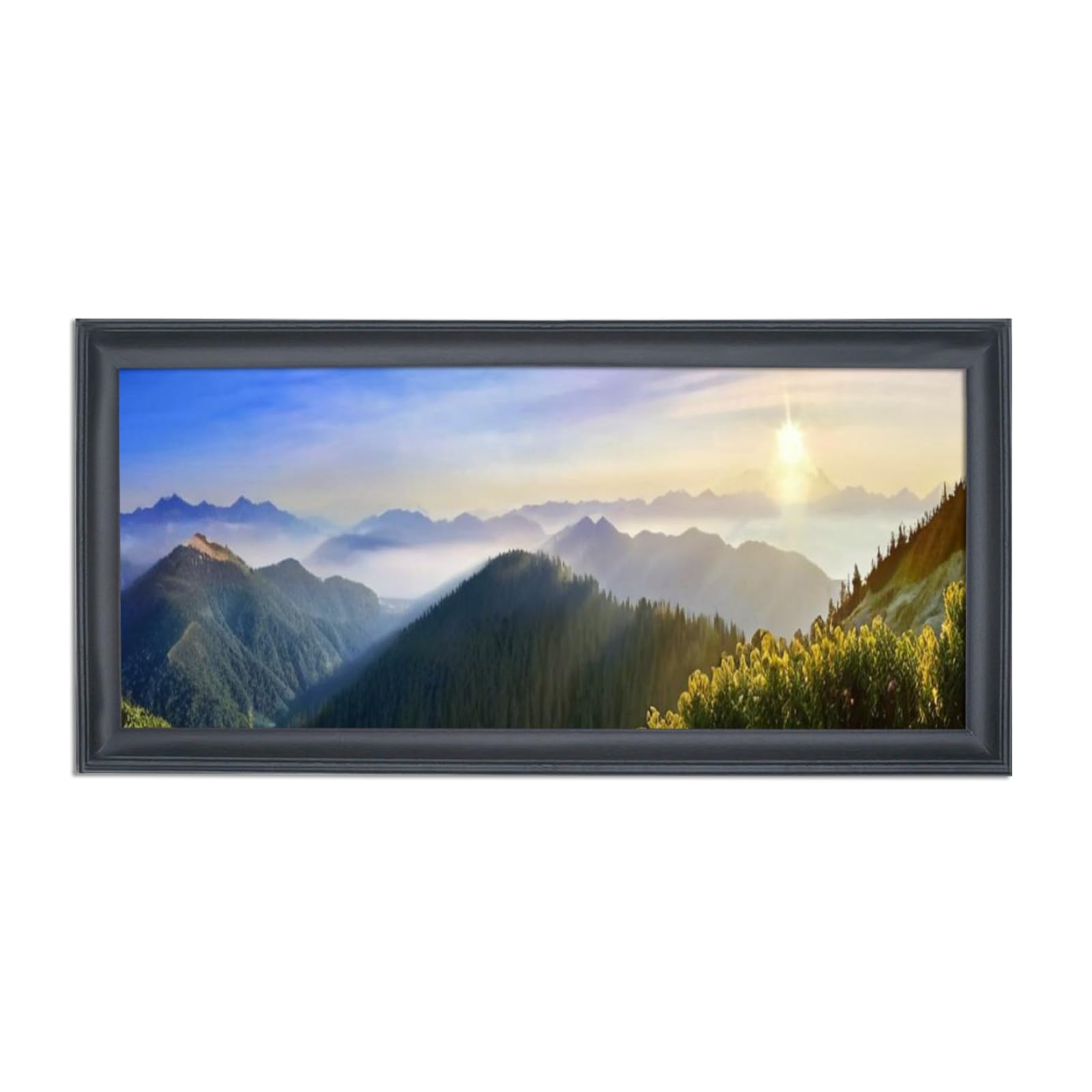 Amazon.com - 15x29 inch Picture Frame Solid Wood Black Panoramic