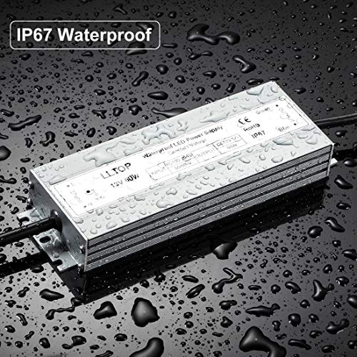 Lltop Led Driver 60 Watts Waterproof Ip67 Power Supply Ac100-264V To 12V Dc 5A Low Voltage Transformer Ultra Thin Adapter For Outdoor Led Lights, Computer Project #TOP6