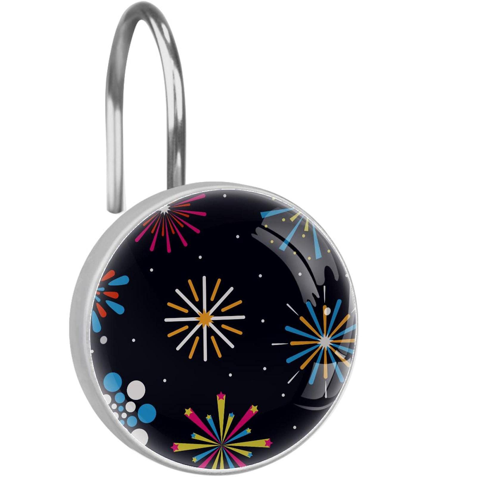 Crochets pour rideau de douche feux d'artifice pour une salle de bain moderne