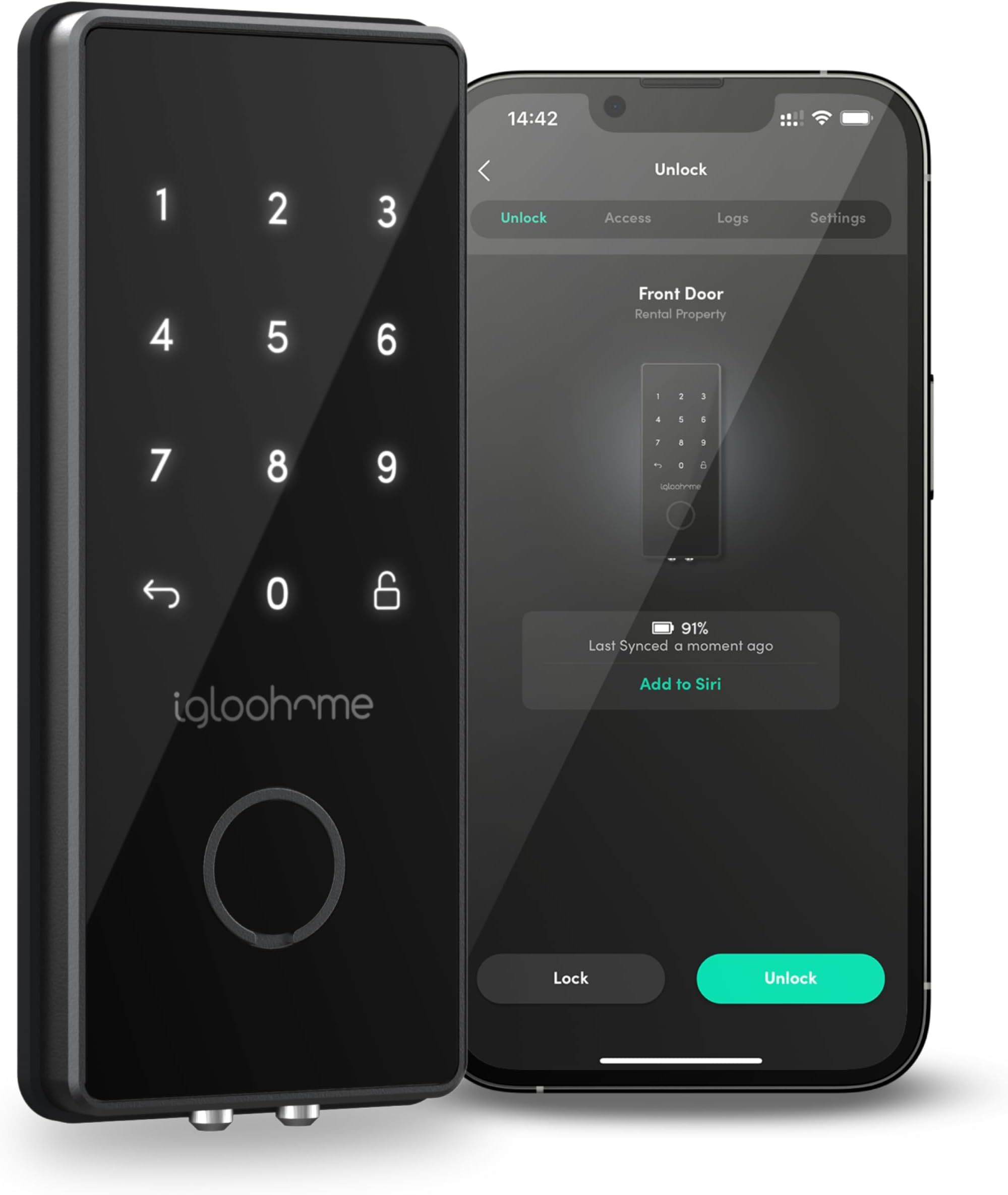 Igloohome Deadbolt 2S Digital Smart Lock, Keyless Entry, Electronic Keypad - Remotely Generate Bluetooth-Keys/Access Codes for Single Use/Recurring Visits/Exact Date/Time Without Internet