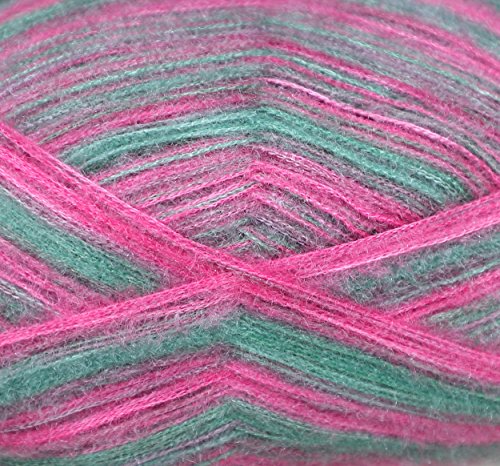 Image of M.G ENTERPRISE Feather Soft Teal Mix Hand Knitting Wool (Multicolour, 200 gm)