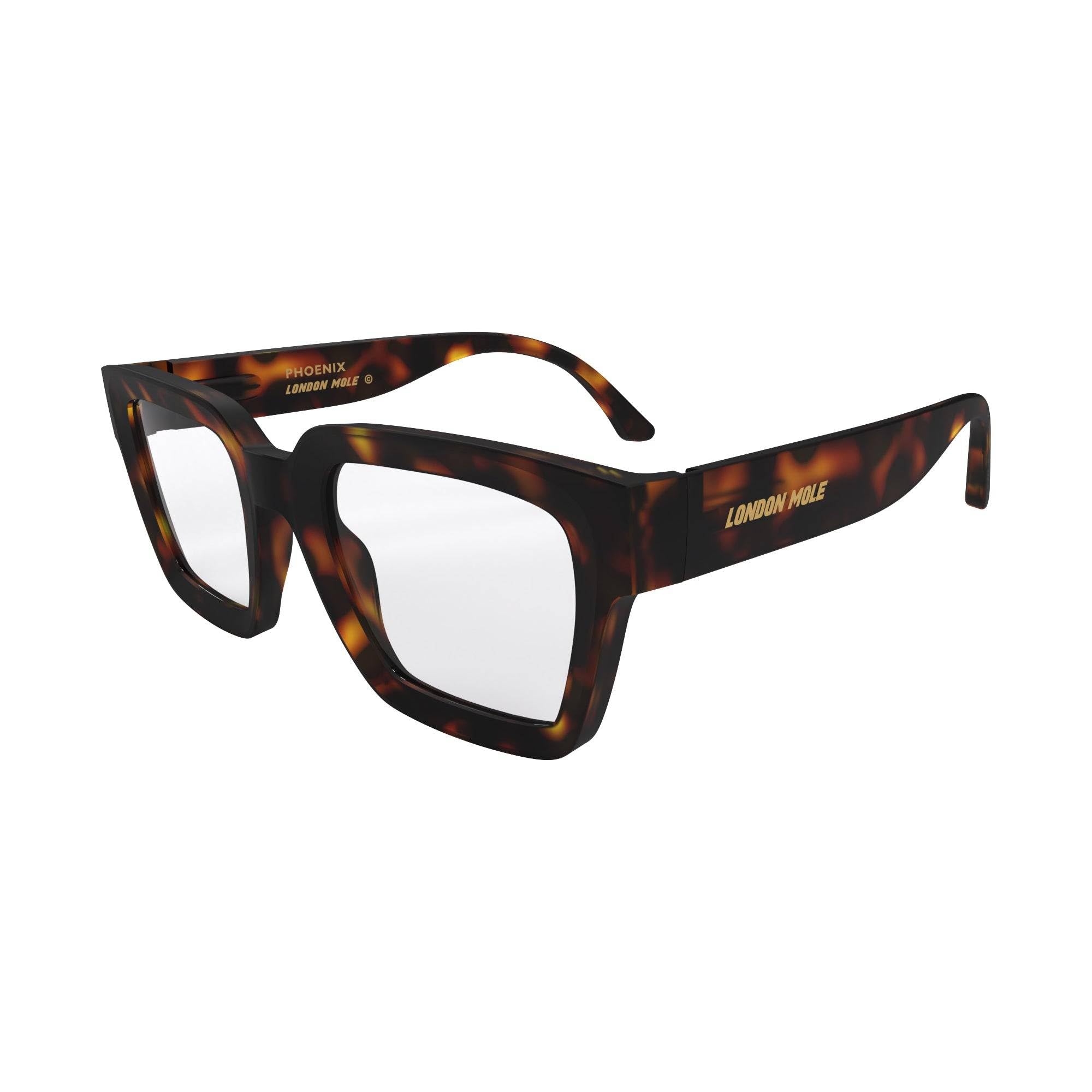 LONDON MOLE® Phoenix Grandes lunettes de lecture surdimensionnées | Un grand cadre carré moderne et audacieux | Lecteurs de style statement pour hommes et femmes