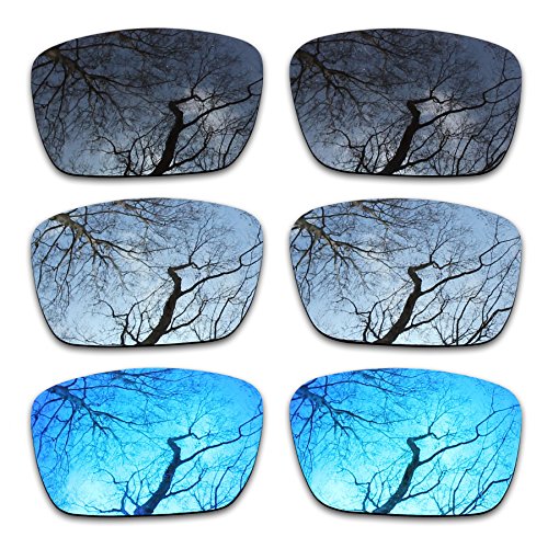 ToughAsNails 3 Pair Polarized Replacement Lenses for Oakley Fuel Cell OO9096 Pack-BSI2