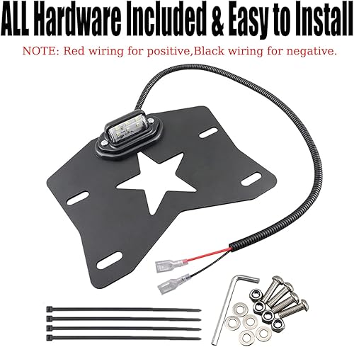 Miniatura 4 de Soporte para placa de matrícula UTV, RZR con luz LED, soporte universal de aluminio para matrícula Polaris RZR, Can Am Maverick X3, Kawasak, carrito