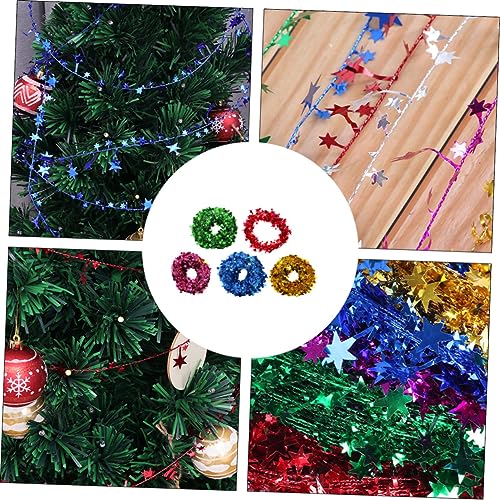 Decoración de estrellas de pentagrama Abaodam con cinta brillante 8