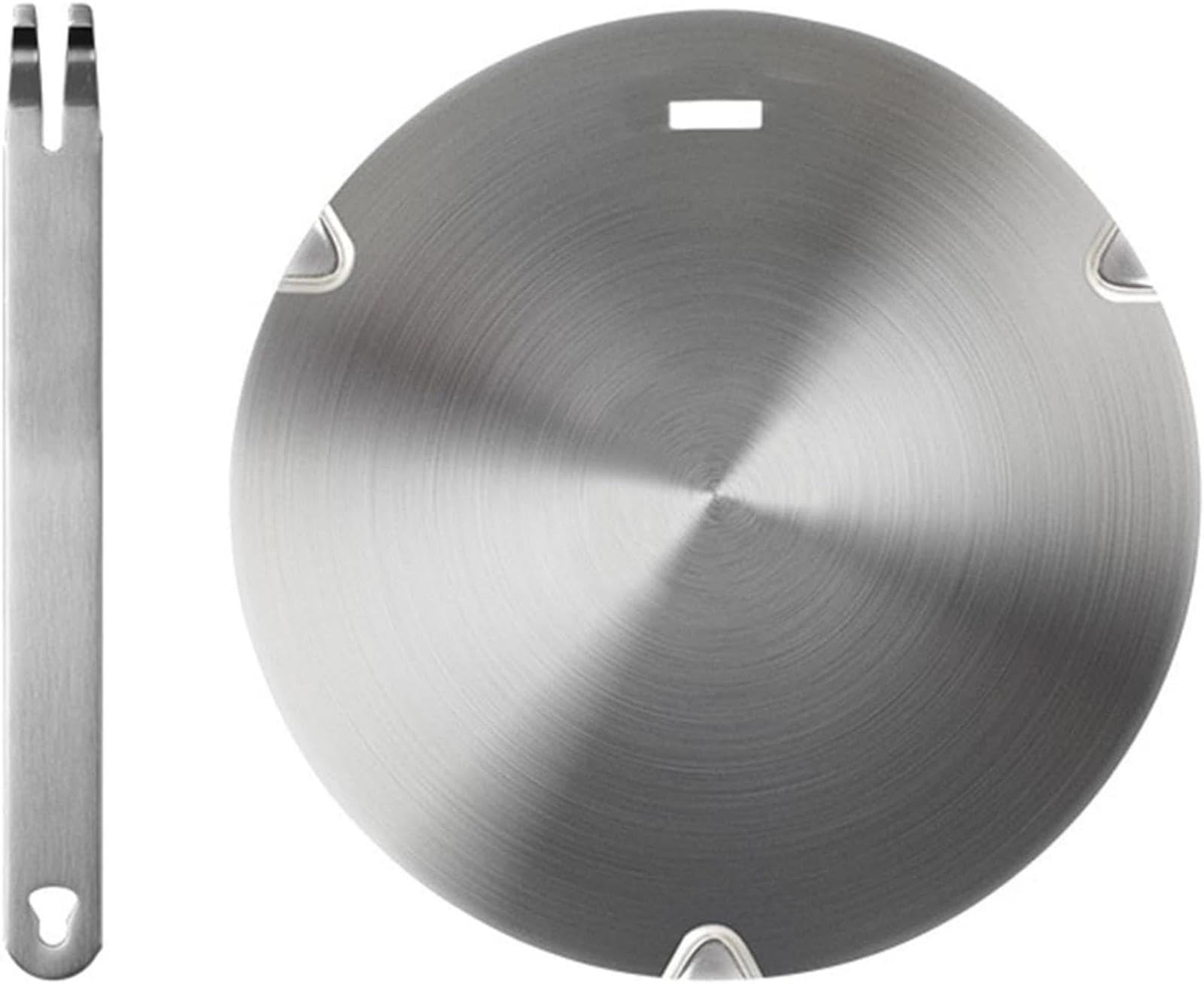 Induction Cooktop Adapter Plate, Heat Diffuser for Gas Stove Cooktop, Beswarmy Stainless Steel Induction Converter Disk Simmer Plate with Detachable Handle 8.7inch-image-41