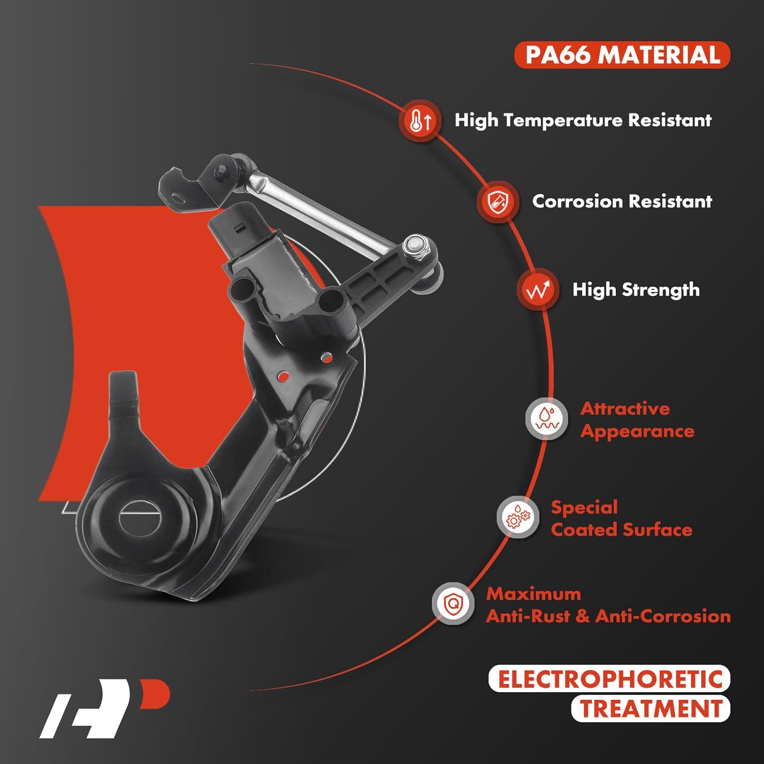 A-Premium Ride Height Level Sensor Rear Left Compatible with Audi A6 A7 12-18, Q5 09-17, RS7 14-18, S6 13-18, S7 16-18, SQ5 14-17, Replace# 8R0941309C, 8R0941309E