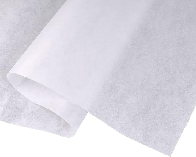 Fusible Interfacing Fabric - Medium Weight 100cm Wide White Non Woven Single Sided Iron On Interfacing Iron on Fabric for Sewing, Quilting, Topstitching, Crafting, Collars and Dress Making (2m)