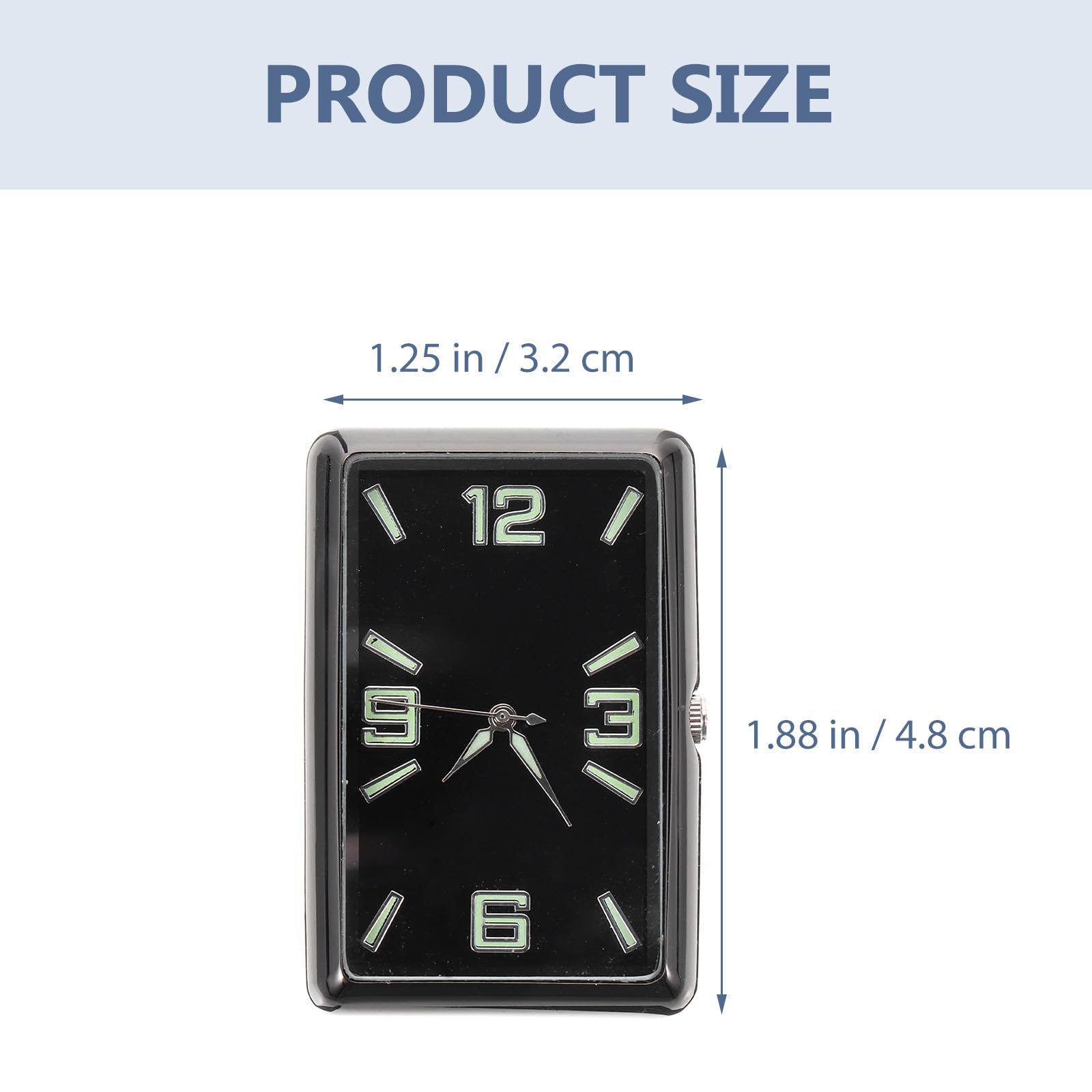 Reloj Analógico Salpicadero del Coche, Negro Cuadrado