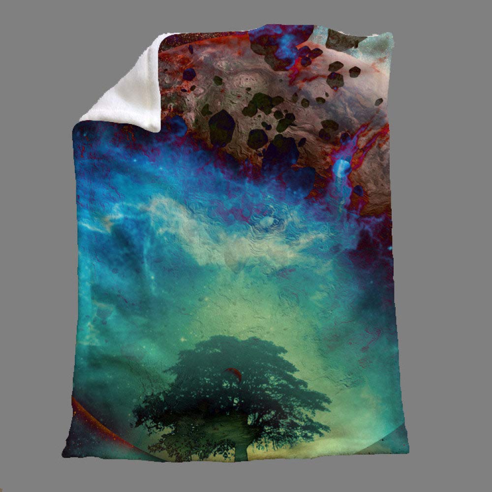 Couverture unique motif ciel étoilé en Sherpa de qualité supérieure