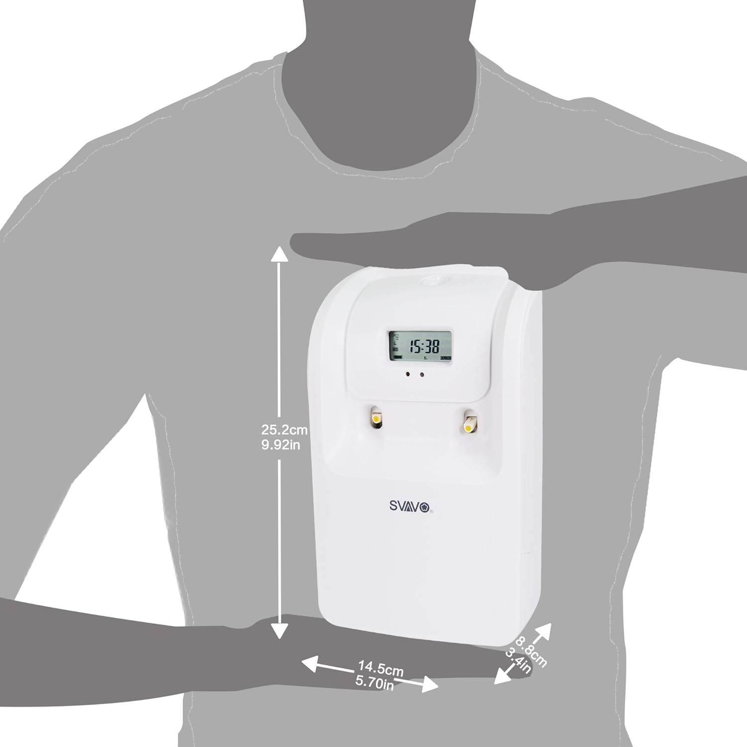 Dimensions of SVAVO Automatic Air Freshener Dispenser