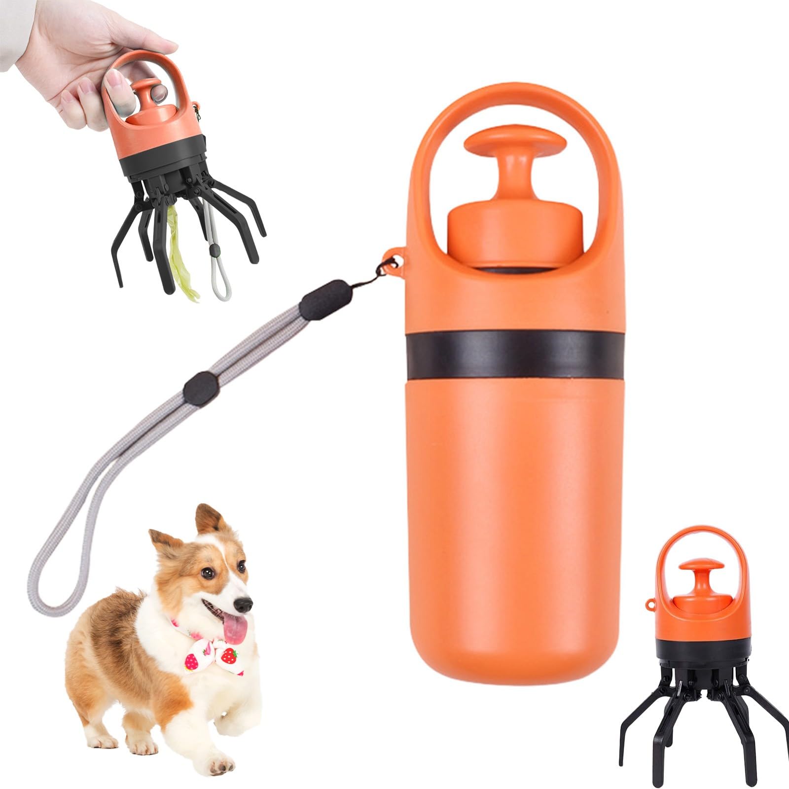Paletta raccogli cacca per cani, senza tocco, per una facile pulizia, pala portatile per cani, per cortili, erba e terra, raccolta rifiuti sanitari