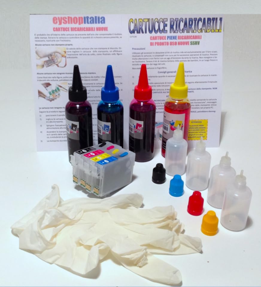Kit 4 Cartucce Ricaricabili Auto Reset (ARC) Tipo 16XL Per Stampanti Epson WorkForce. Include Inchiostro E Accessori. - Foto 3