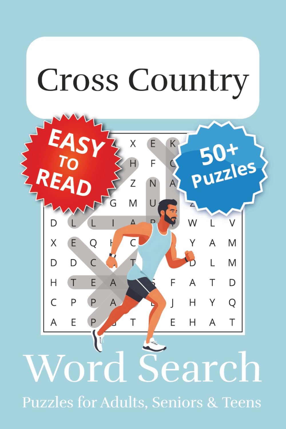 Cross Country Word Search Puzzle Book: Word Searches with Easy to Read Print about Cross Country Running | 6x9 inches, 110 pages | 50+ Puzzles