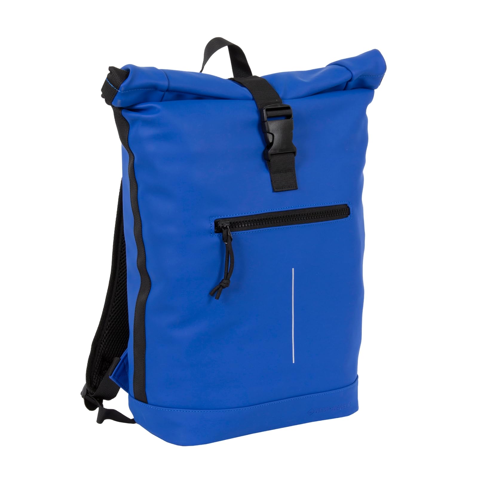 New Rebels Unisex Waterproof Rolltop Rugzak 21 Liter - Met 15,6 Inch Laptopvak, Kliksluiting En Voorvak - Reisrugzak