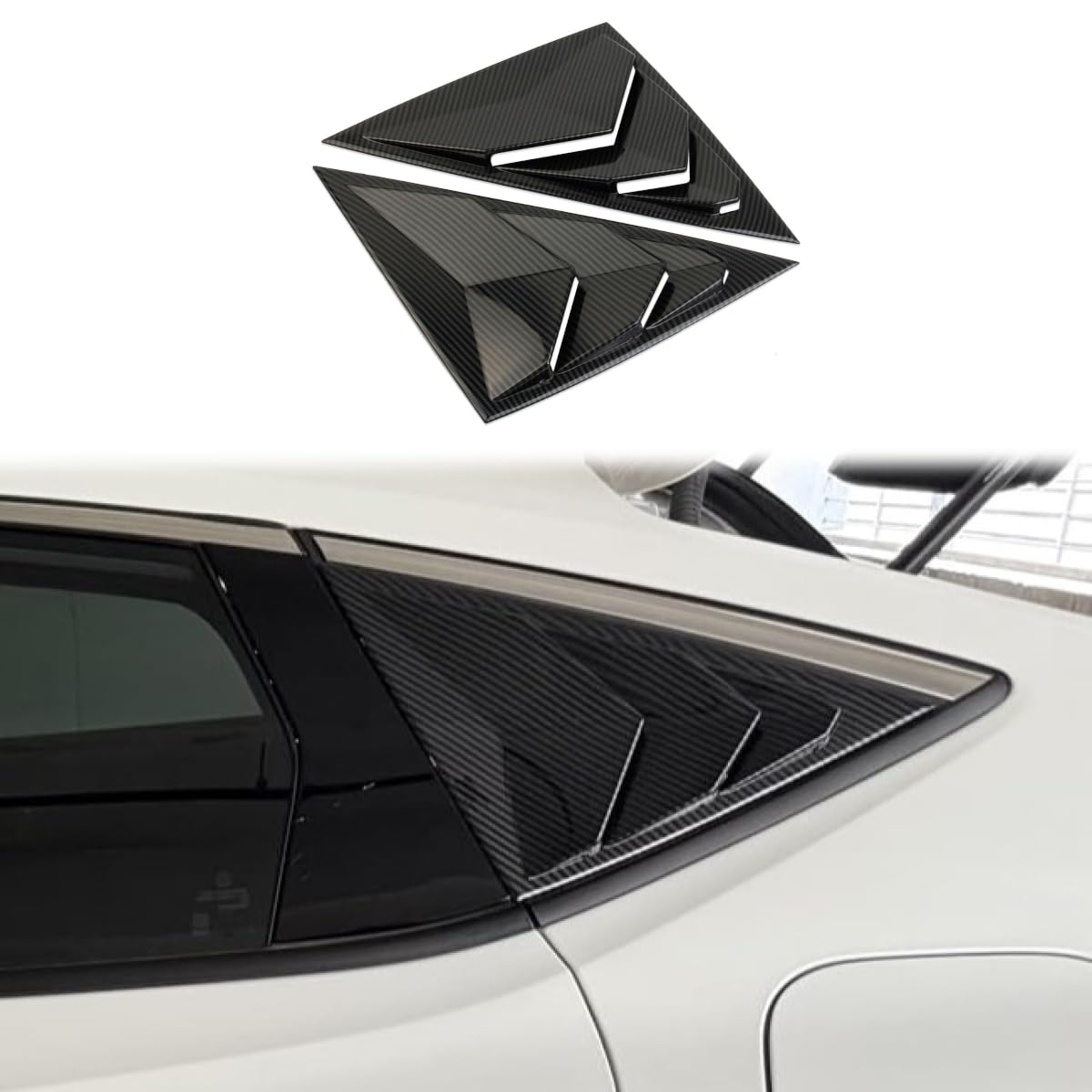 Amazon.com: Fewshaw Carbon Fiber Style Side Window Louvers Air