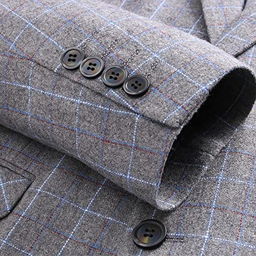 Men Dress Suits British 3Piece Men Wedding Suit New 2021 Autumn Mens Business Formal(Gray,XXL for 70 to 75 kg)3