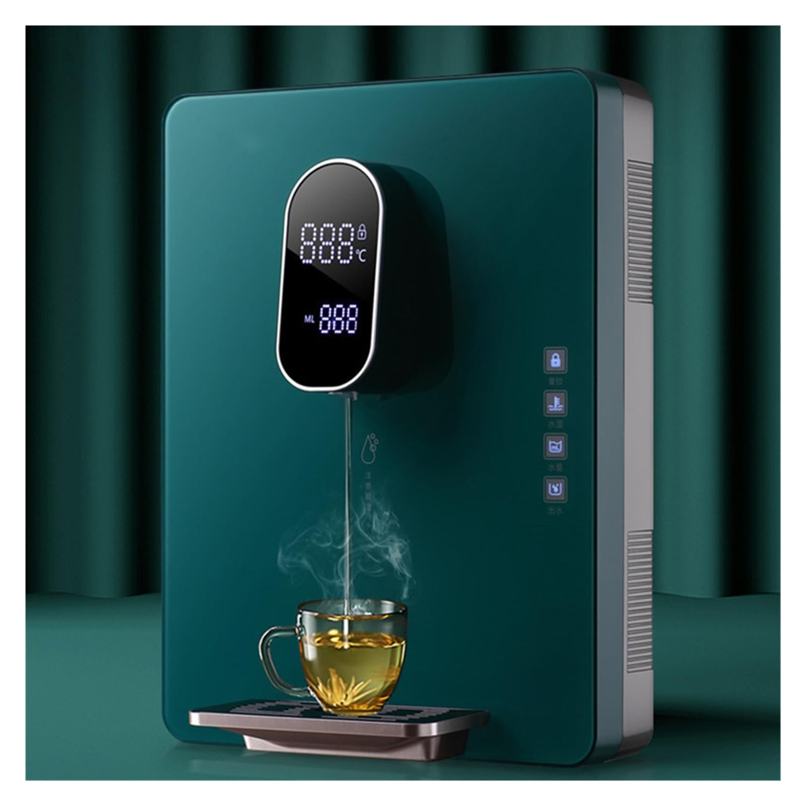 Distributore di Acqua Calda Istantaneo 2200W Distributore di Acqua Elettrico a Parete Scaldabagno Fontanella Distributore di Acqua Istantanea 25L/H Temperatura Regolabile con Filtrazione Premium (Vers