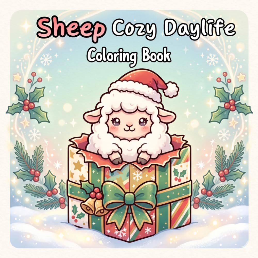 Sheep Cozy Daylife: Coloring Book For Kids And Adults. Enjoy 50 Easy-To-Color Pages With Delightful Farm Animals In Various Cozy Daylife Scenes. ... All Ages. (Animal Cozy Daylife Coloring Book)