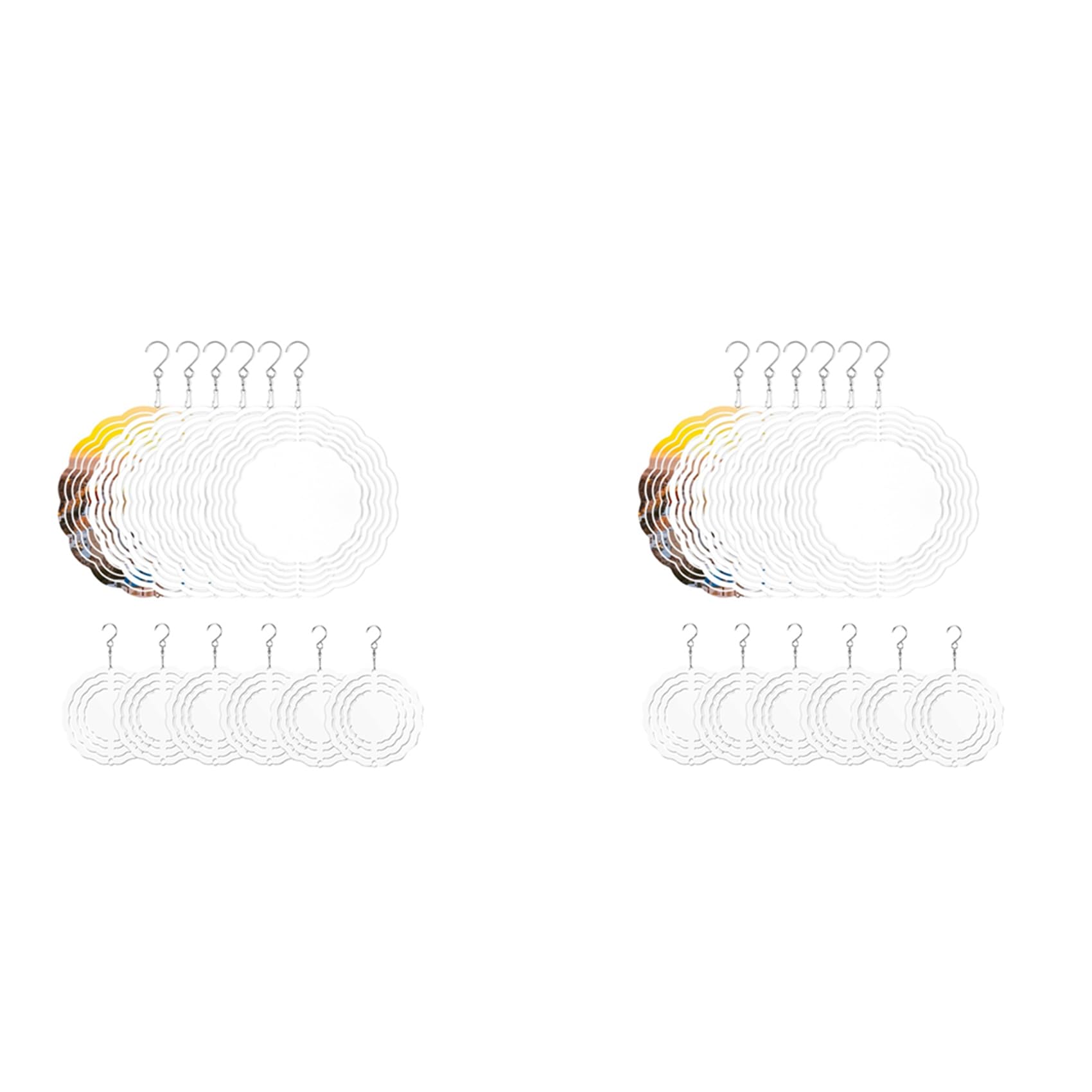 Hndhbfgrt 24Pack 8 /3Inch Sublimation Wind Spinner Blanks Wind Spinners Hanging Wind Spinners for Indoor Outdoor Garden Decoration