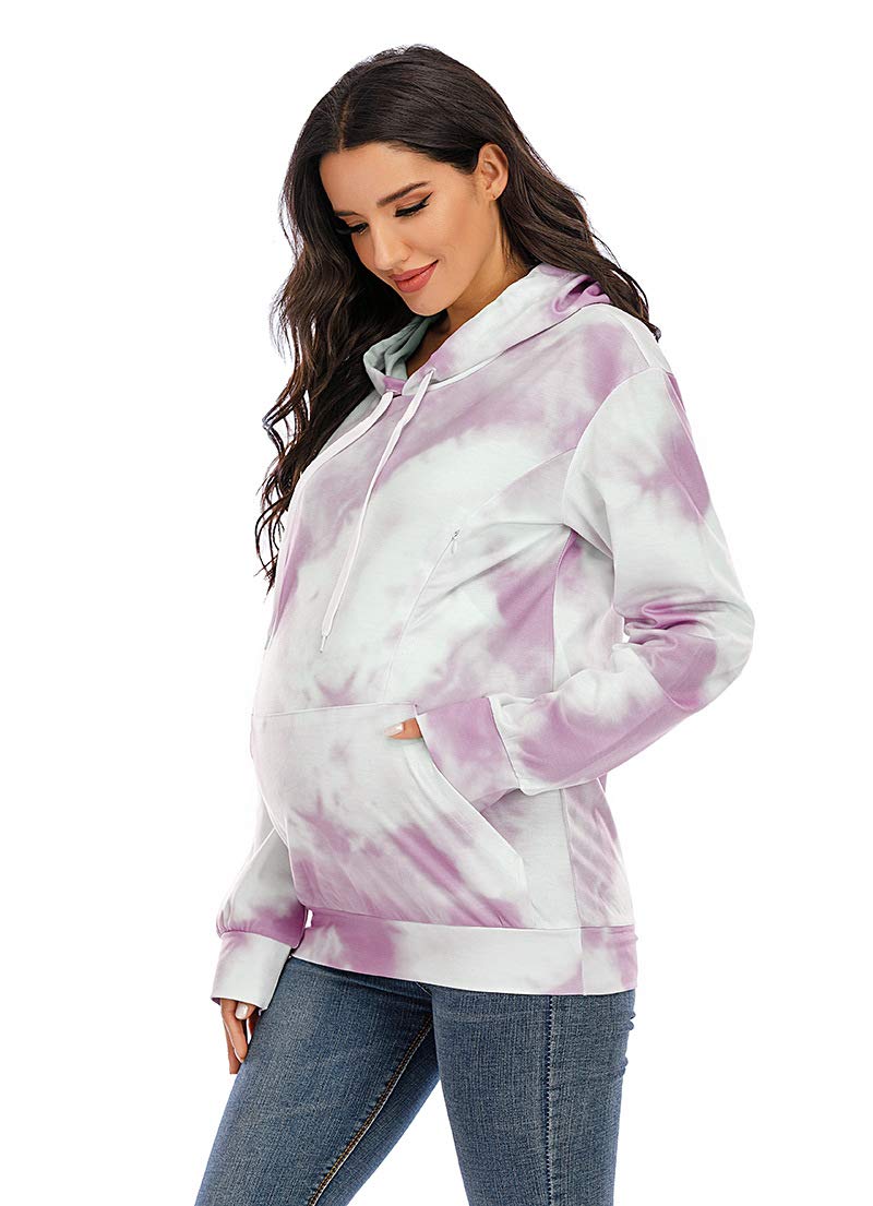 Jersey Lactancia Señoras Otoño Primavera Otoño Hoodie Sudadera Embarazadas Embarazadas para Amamantar Pullover Encapuchado Delgado