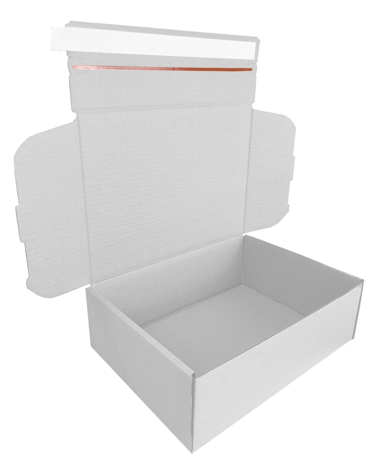 MEG4TECPack of 1000 Peel & Seal White C5 Boxes 10 x 7 x 3 Inches, E-Commerce Postal Gift Shipping Box - Tear Open Adhesive Strip, 25cm x 17.5cm x 7.5cm - No Glue or Tape Needed