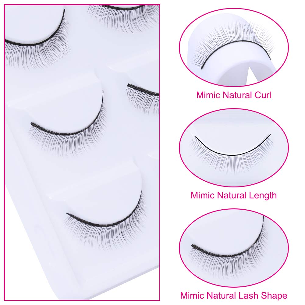 25 paia Pratica Ciglia per le Estensioni Delle Ciglia da Allenamento Ciglia per la Pratica con 7 paia Patch per Occhi Eyelashes for Practice
