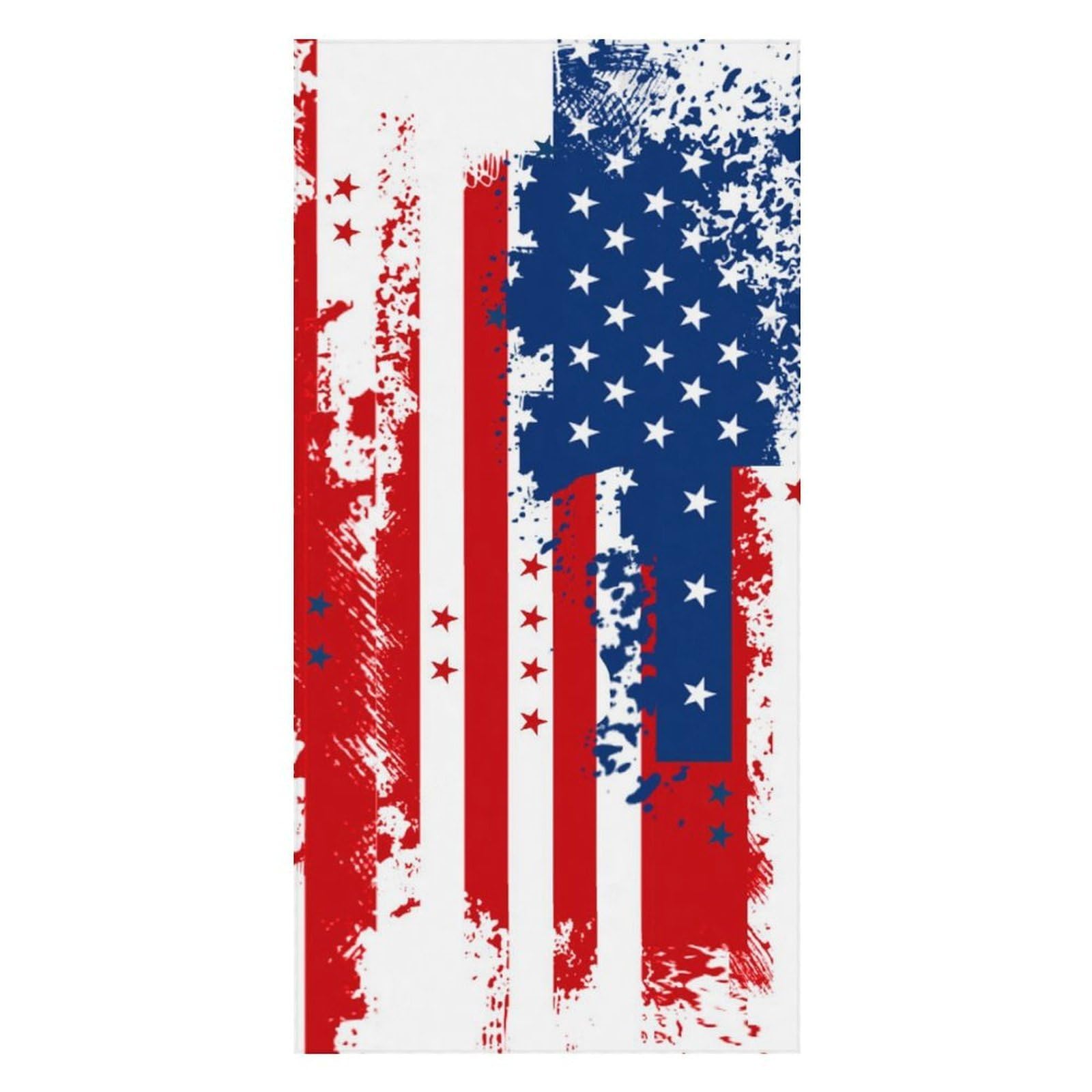 Anceky Beach Towel Soft American Flag Bath Towels Quick Dry Bath Towel for Beach Pool Yoga Swim Shower 31 X 63 in