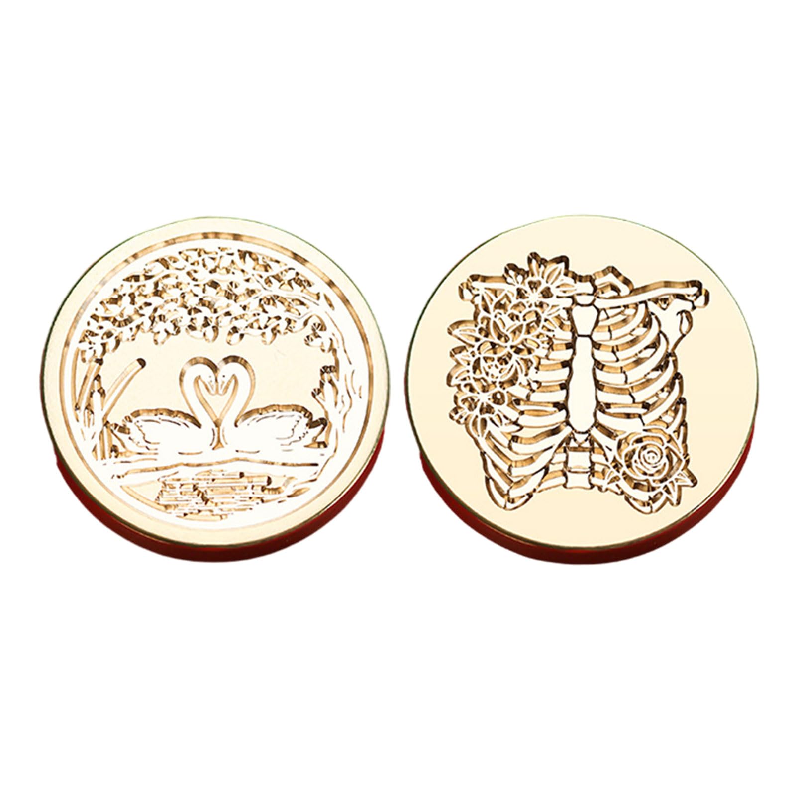 NEWFT 2x Valentine ' s Day Series Waxes Seal Stamp Butterfly Sealing Waxes Stamp for Scrapbooking Envelopes Decorations