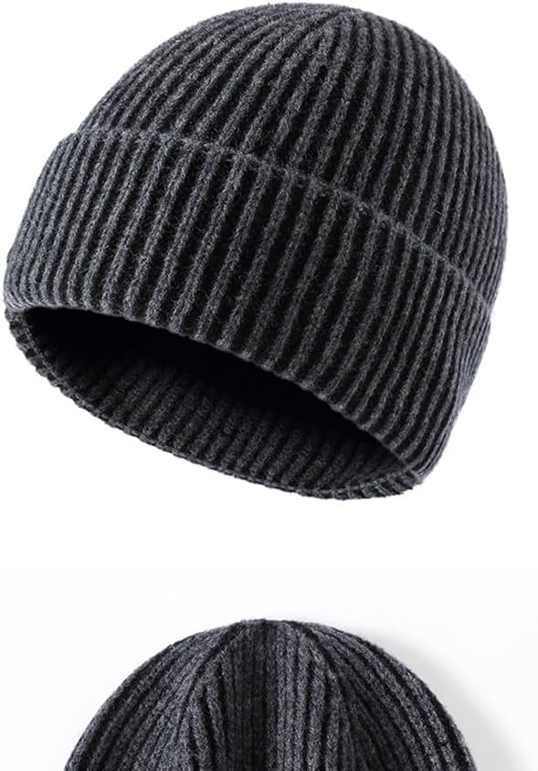 Miniatura 2 de Hombres Mujeres Lana Tejer Sombreros Otoño e Invierno Cálido Beanie Sombrero Masculino Lana Knit Cap