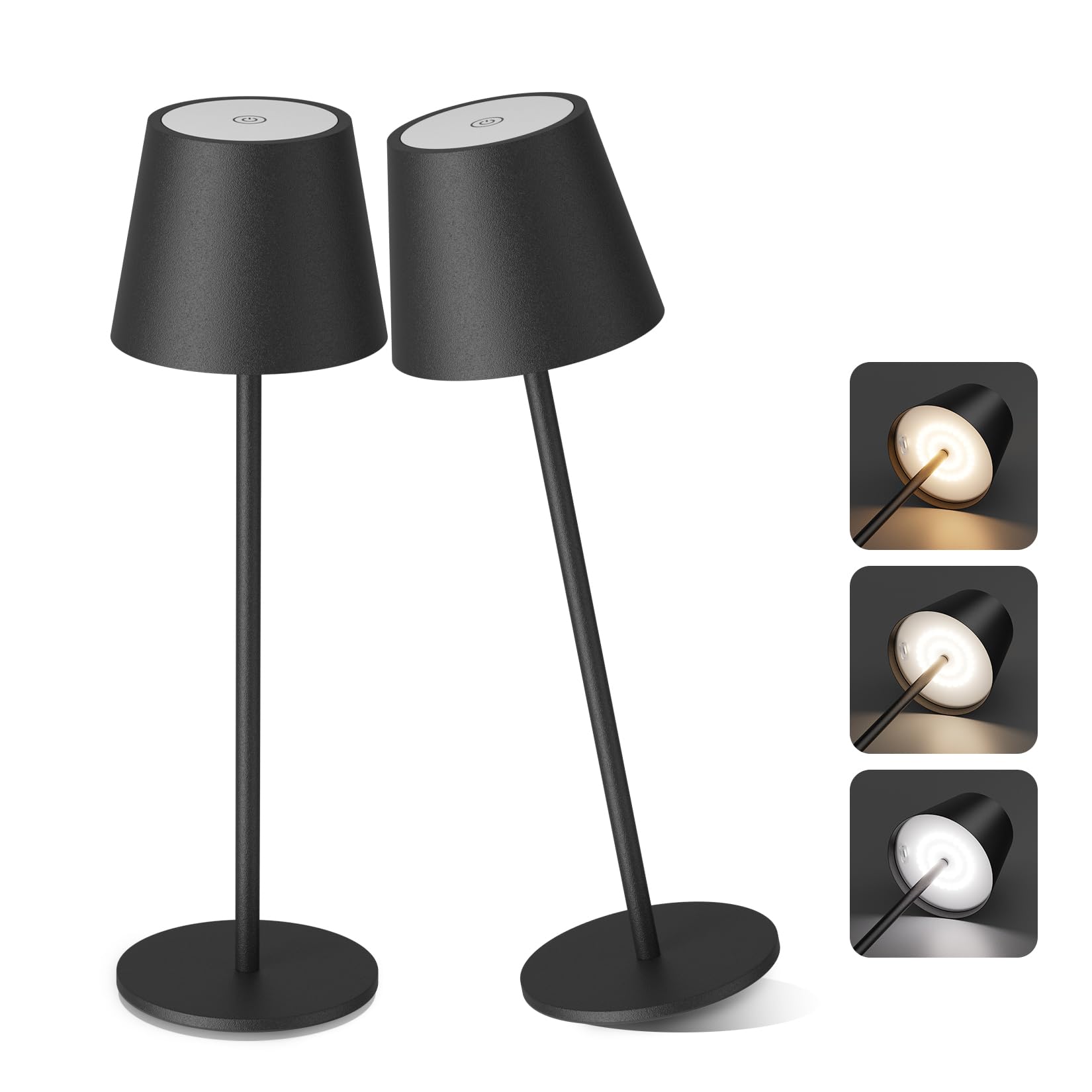 Snapklik.com : Aipsun Rechargeable Cordless LED Table Lamp 2 Pack ...