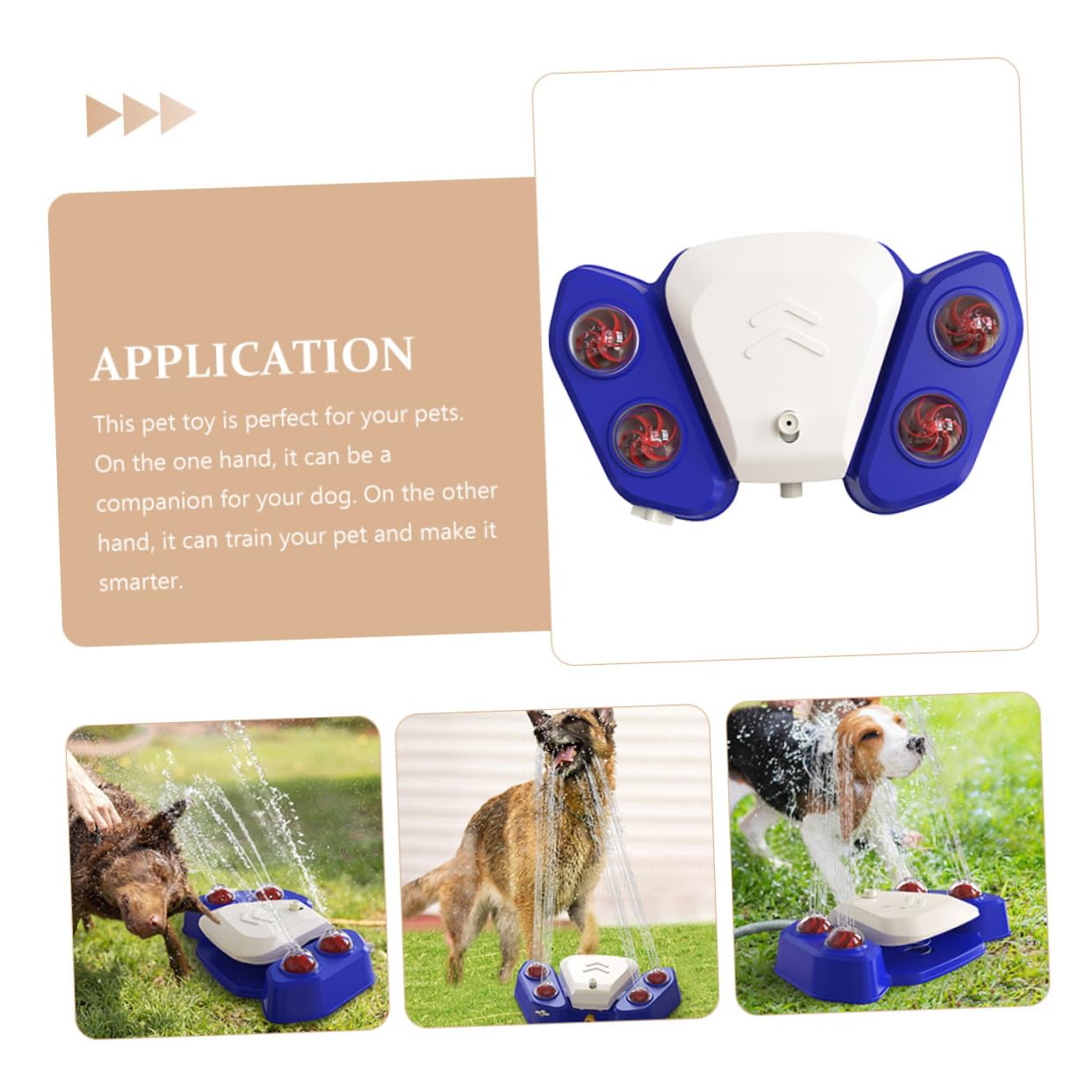 SUPVOX Large Pet Water Fountain Dog Puppy Plaything Sprinkler Toy Filter Fun Bathing