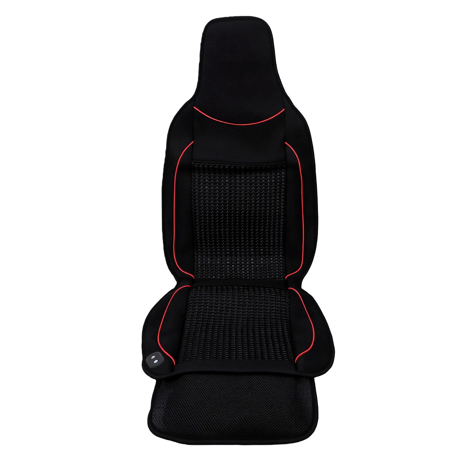 Luocute Coprisedile per Auto Rinfrescante con Supporto per la Schiena, 2 Ventole Funzione Massaggio Coprisedile per Camion in Pelle Mesh 3D, Universale per SUV Semirimorchi, Ricambio per