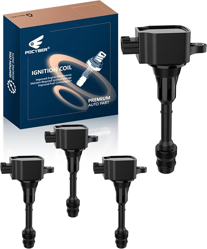 Bobina de ignição POCYBER UF350 para Nissan Altima, Sentra e X-Trail 2.5L L4 – Conjunto com 4