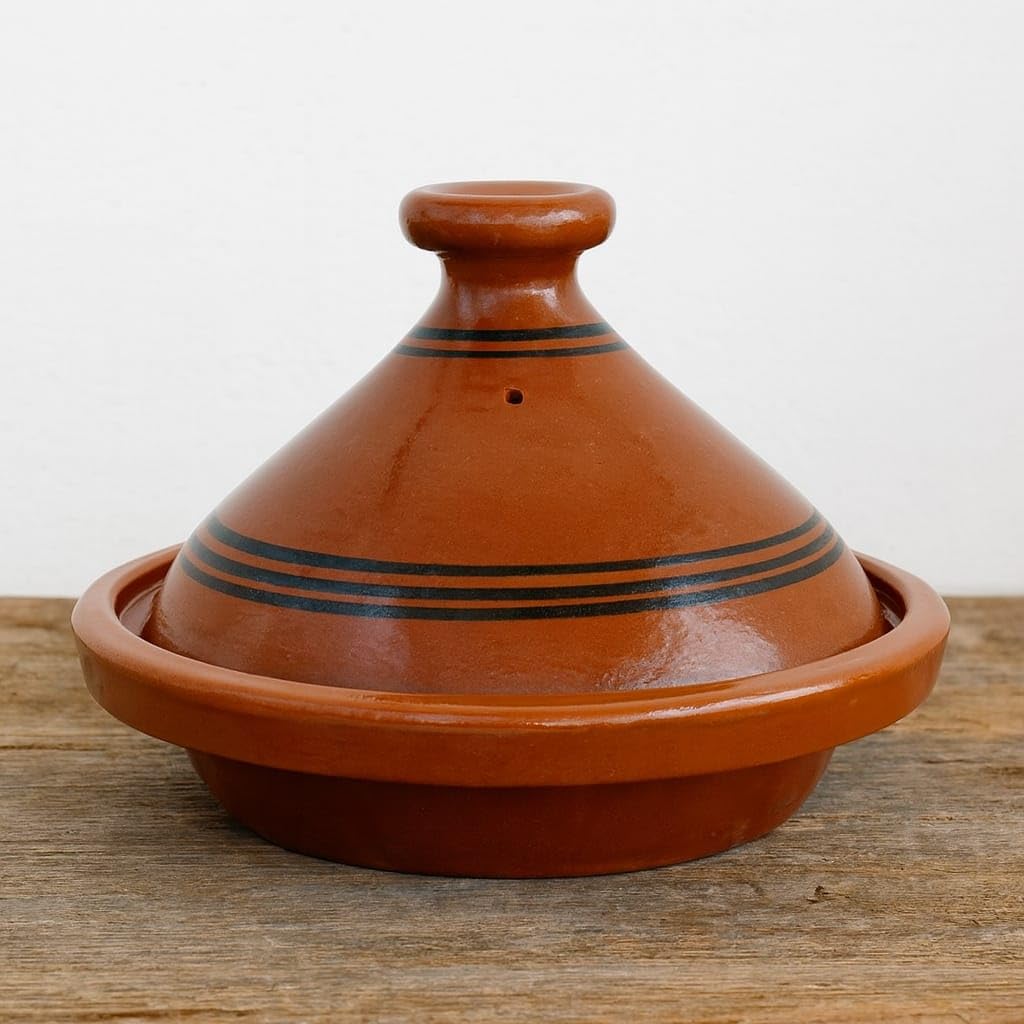 Tajine XL 35 cm in Terracotta Dipinta a Mano – Pentola Tradizionale Marocchina/Tunisina + Ebook Gratuito 1404251101