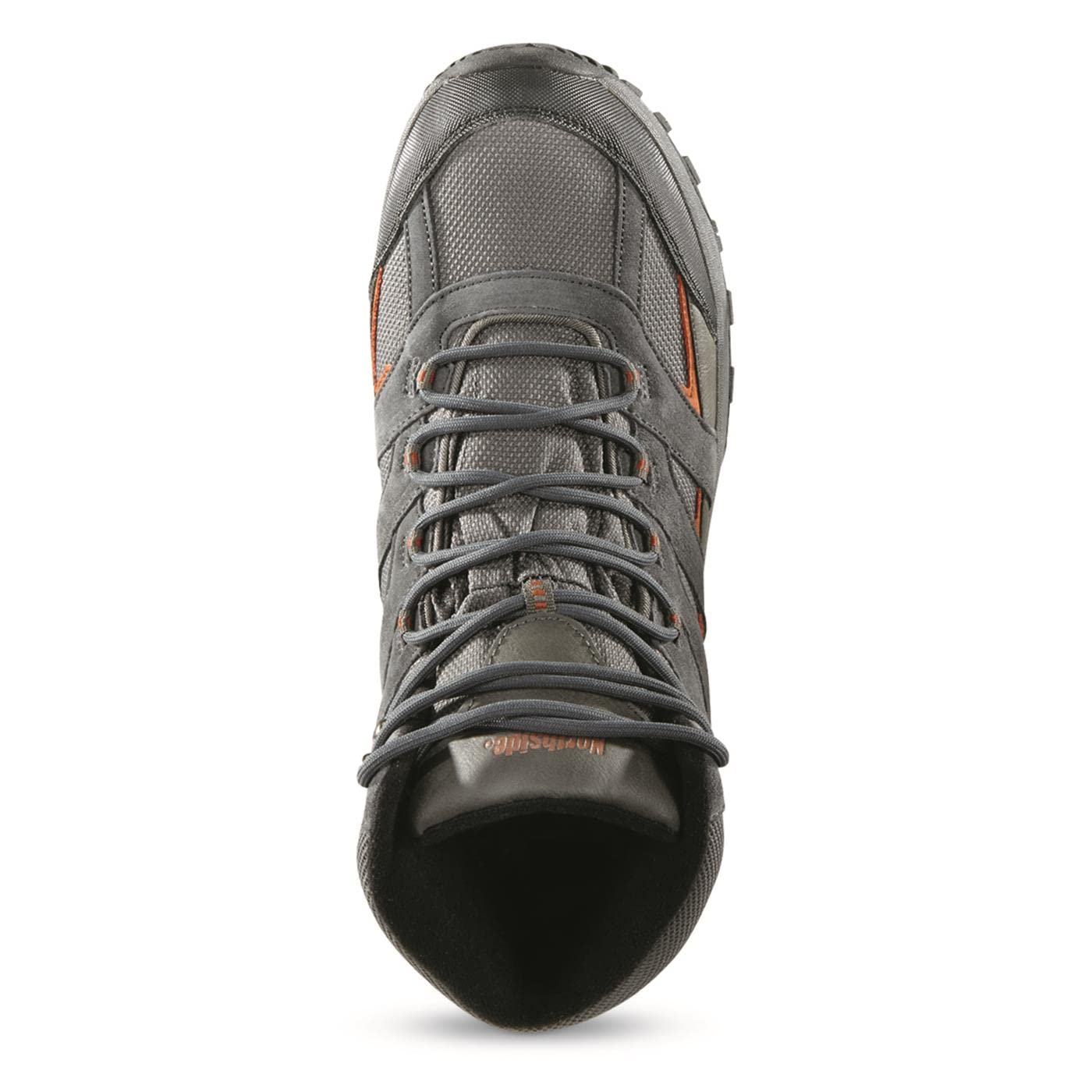 Northside Gresham Mid Wp - Tenis de Senderismo y Escalada para Hombre, Gris (Carbón/Anaranjado), 45 EU